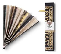 IF Book Lover’s Paper Fan - Elegant Handheld Fan, Perfect for Reading Outdoors, Gifts for Bibliophiles & Book Club Accessories - Romantasy Theme