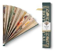 IF Book Lover’s Paper Fan - Elegant Handheld Fan, Perfect for Reading Outdoors, Gifts for Bibliophiles & Book Club Accessories - Botanical theme