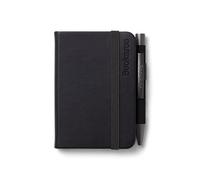 IF Bookaroo Notebook - A7 Pocket and Handbag size Notebook plus Black Ballpoint Pen, 192 pages - Black