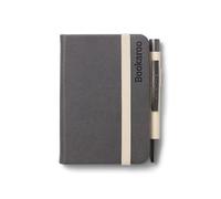 IF Bookaroo Notebook - A7 Pocket and Handbag size Notebook plus Black Ballpoint Pen, 192 pages - Charcoal