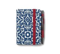 IF Bookaroo Notebook - A7 Pocket and Handbag size Notebook plus Black Ballpoint Pen, 192 pages - Navy & Dark Red - Aztec