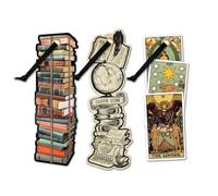 IF Bookmarks by if - Academia Set 1 (3pcs), 3 Titles - 1 x Pile of Books, 1 x Tarot, 1 x Carpe Diem