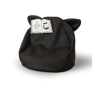 IF - BookTails Cosy Reading Rest - Soft Canvas Bean Bag - For Books & Tablets - Reading, Gaming & Watching - Wipe Clean - Cat