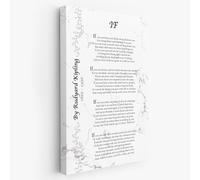 If by Rudyard Kipling Poetry Print on Elegant Canvas Background - Customisable Size & Colour Options | Poem Wall Art | If Poem Canvas Print | Rudyard Kipling Tribute (Wrapped Canvas)