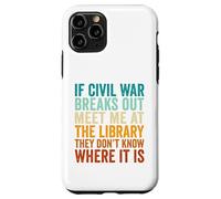 If Civil War Breaks Out Meet Me at The Library Vintage Retro Case for iPhone 11 Pro
