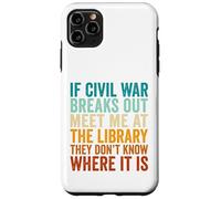 If Civil War Breaks Out Meet Me at The Library Vintage Retro Case for iPhone 11 Pro Max