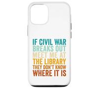If Civil War Breaks Out Meet Me at The Library Vintage Retro Case for iPhone 12/12 Pro