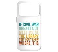If Civil War Breaks Out Meet Me at The Library Vintage Retro Case for iPhone 17 Pro