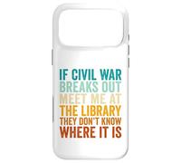 If Civil War Breaks Out Meet Me at The Library Vintage Retro Case for iPhone 17 Pro Max