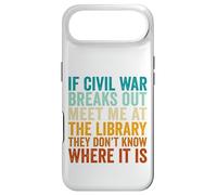 If Civil War Breaks Out Meet Me at The Library Vintage Retro Case for iPhone Air