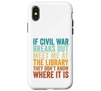If Civil War Breaks Out Meet Me at The Library Vintage Retro Case for iPhone X/XS