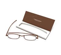 IF Compact Lenses Readers Slim Flat-Folding Unisex Reading Glasses - Espresso, "+1.5"""