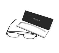 IF Compact Lenses Readers Slim Flat-Folding Unisex Reading Glasses - Jet, 1.0"""