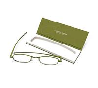 IF Compact Lenses Readers Slim Flat-Folding Unisex Reading Glasses - Olive, 1.0"""
