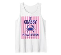 If Crabby Just Return Me to the Beach Trendy Striped Summer Tank Top