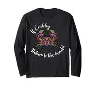 If Crabby Please Return to Beach Summer Break Graphic Long Sleeve T-Shirt