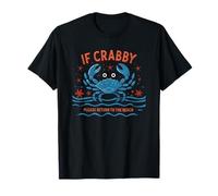 If Crabby Please Return to The Beach Coastal Sunset Scene T-Shirt