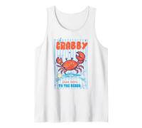 If Crabby Please Return to The Beach Crab Humor Ocean Quote Tank Top