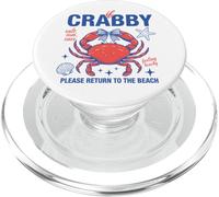 If Crabby Please Return To The Beach Funny Crab Summer Cute PopSockets PopGrip for MagSafe