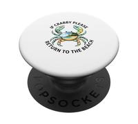 If Crabby Please Return To the Beach Funny Summer Vacation PopSockets Adhesive PopGrip