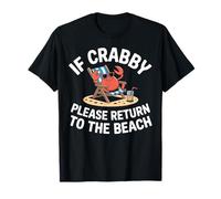 If Crabby Please Return to The Beach Relaxed Crab T-Shirt