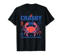 If Crabby Please Return to The Beach Summer Boardwalk Fun T-Shirt
