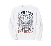 If Crabby Please Return To The Beach Vintage Nautical Crab Sweatshirt