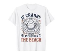 If Crabby Please Return to The Beach Vintage Nautical Crab T-Shirt