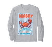 If Crabby Return to The Beach Funny Crab Ocean Long Sleeve T-Shirt