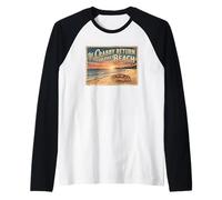 If Crabby Return to The Beach Vintage Crab Sunset Funny Raglan Baseball Tee