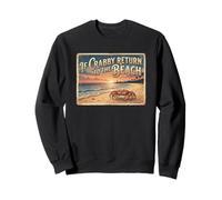 If Crabby Return To The Beach Vintage Crab Sunset funny Sweatshirt