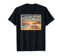 If Crabby Return to The Beach Vintage Crab Sunset Funny T-Shirt