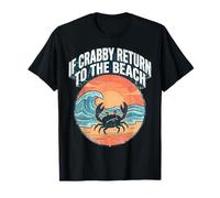 If Crabby Return to The Beach Vintage Crab T-Shirt
