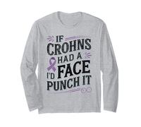 If Crohn’s Had a Face I’d Punch It Design Long Sleeve T-Shirt