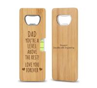 If Dad Can't Fix It, No One Can Custom Wooden Bottle Opener, Personalized Beer Bottle Opener, Dad I Love You More Than We Can Measure Gift for Father's Day Birthday