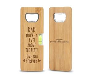 If Dad Can't Fix It, No One Can Custom Wooden Bottle Opener, Personalized Beer Bottle Opener, Dad I Love You More Than We Can Measure Gift for Father's Day Birthday