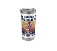 If Dad Can't Grill It No One Can - Retro Dad Grilling Stainless Steel Insulated Tumbler