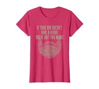 If Dad Doesnt Have Beard Youve Got Two Mums Funny T-Shirt, Women, Red Heather, 3X-Large