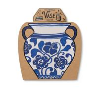 IF Decorative Vase Sleeve - Home decor - upcycle plastic bottles by covering them. Double sided cardboard cover - two vase designs per pack - Blue & White Floral