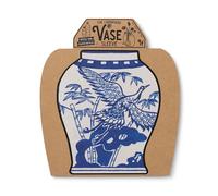 IF Decorative Vase Sleeve - Home decor - upcycle plastic bottles by covering them. Double sided cardboard cover - two vase designs per pack - Blue & White Oriental