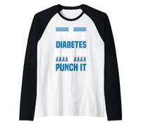 If Diabetes Had Face Punch It Type 1 Diabetes Awareness T1D Raglan Baseball Tee