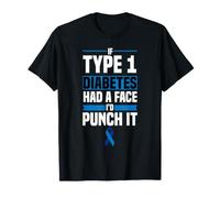 If Diabetes Had Face Punch It Type 1 Diabetes Awareness T1D T-Shirt