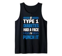 If Diabetes Had Face Punch It Type 1 Diabetes Awareness T1D Tank Top