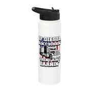 If Diesel Ain't Burnin' I Ain't Earnin Trucker Father's Day Stainless Steel Insulated Water Bottle