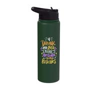 If Drunk and Lost Please Return to My Bitches Alcohol Party Stainless Steel Insulated Water Bottle