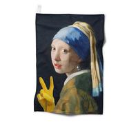 IF Dry Humour - Tea Towel - The Girl with a Yellow Glove, Pattern