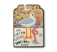 IF Early Bird Catches The Bookworm Bookmark, Faux Leather Bird Clip to Mark Your Page. for Book Lovers and Bird Lovers - Seagull