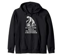 If Evolution Resets I'm Choosing a Megatherium Funny Sloth Zip Hoodie