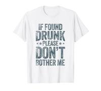 If Found Drunk Please Don't Bother Me Value Graphic T-Shirt, Men, White, S