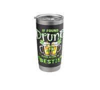If Found Drunk Please Return to Bestie Irish Beer Glasses Stainless Steel Insulated Tumbler